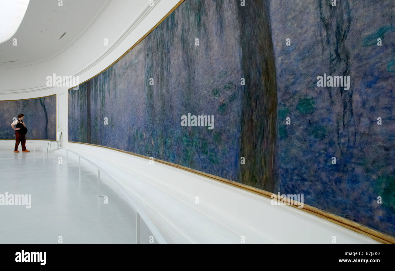 Seerosen von Claude Monet im Musee de l ' Orangerie, Paris, Frankreich Stockfoto