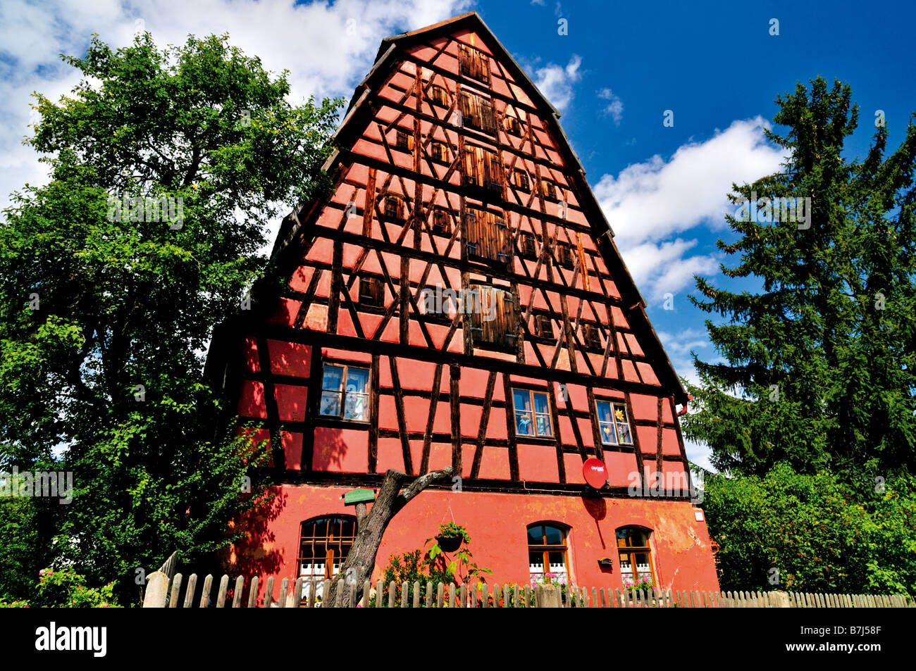 Traditionelle Hop Haus in Spalt, Bayern Stockfoto