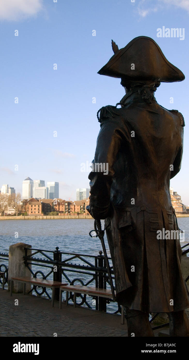 Statue von Horatio Nelson 1. Viscount Nelson Greenwich London England Stockfoto