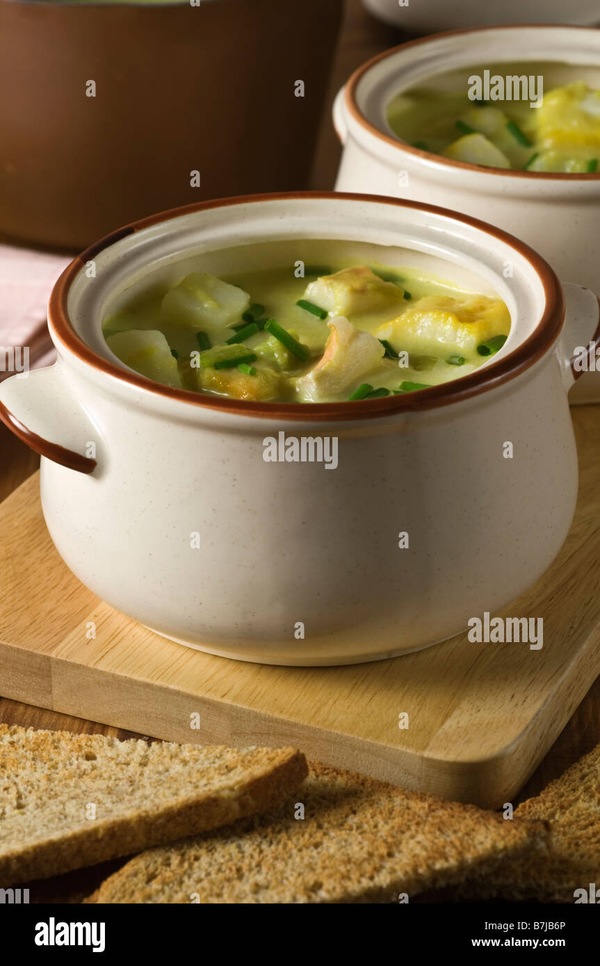 Cullen Skink Fischsuppe Scotland UK Stockfoto