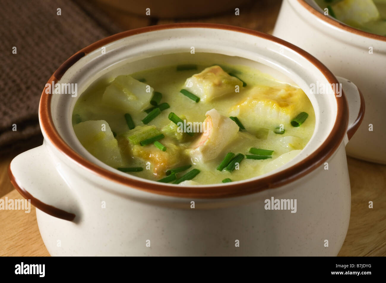 Cullen Skink Fischsuppe Scotland UK Stockfoto