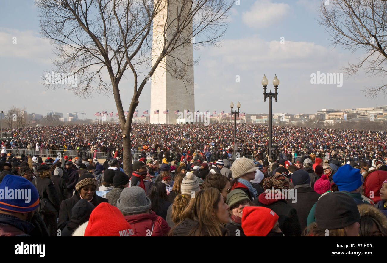 Menge an Obama Inauguration Stockfoto