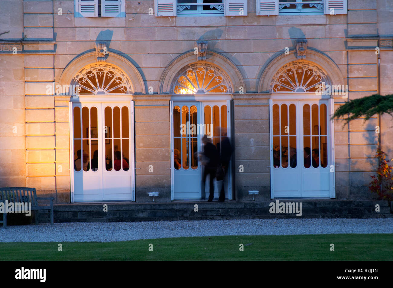 mit Gästen Chateau Belgrave Haut Medoc Bordeaux Frankreich Stockfoto