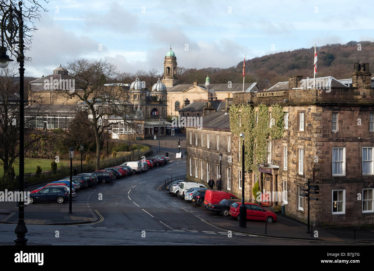 Das Quadrat in Buxton, Derbyshire, Großbritannien Stockfoto