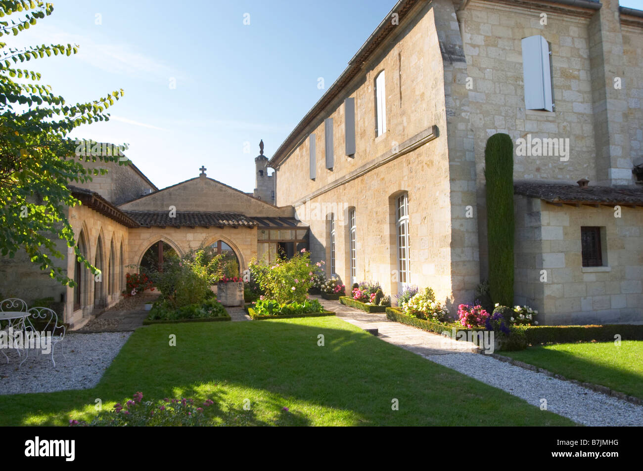 hinteren Hof Hof Garten Couvent des Jacobins saint Emilion Bordeaux Frankreich Stockfoto