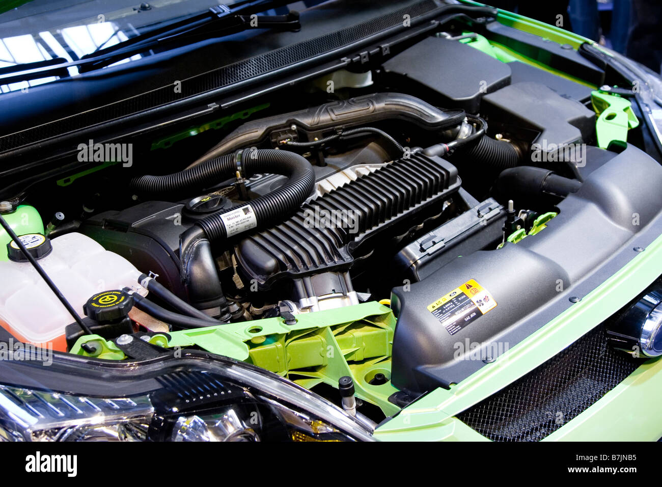 Ford Focus RS 2009-Motorraum Stockfoto
