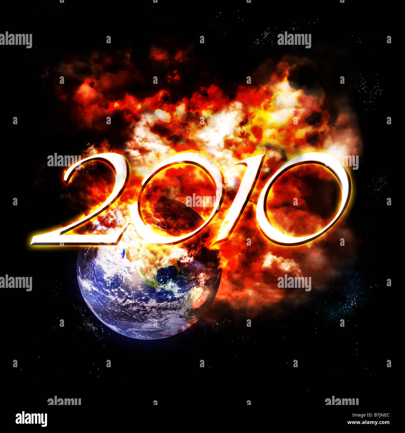 das Jahr 2010 kommt bald Stockfoto