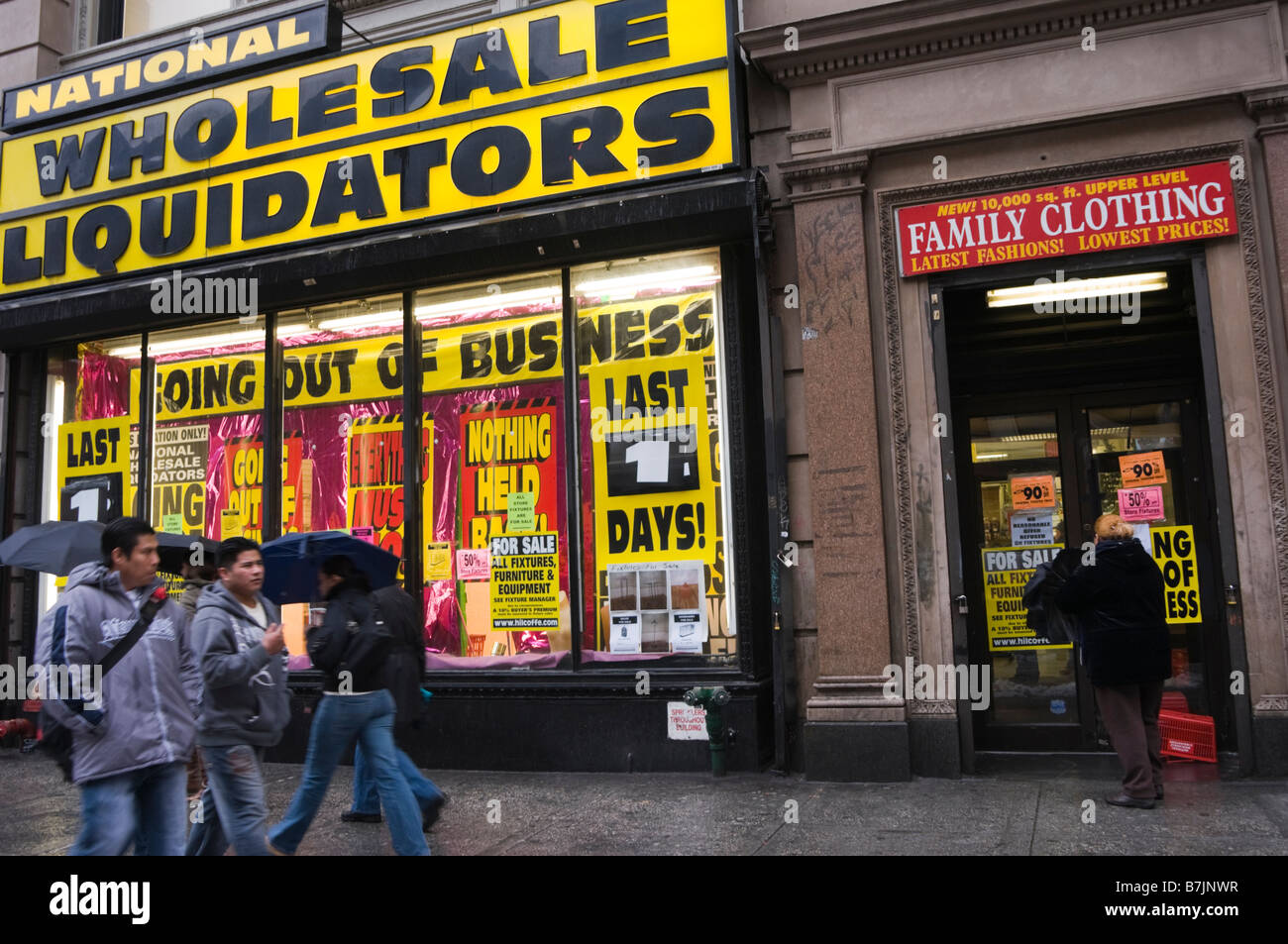 Nationalen Großhandel Liquidatoren Going Out of Business-Verkauf Stockfoto