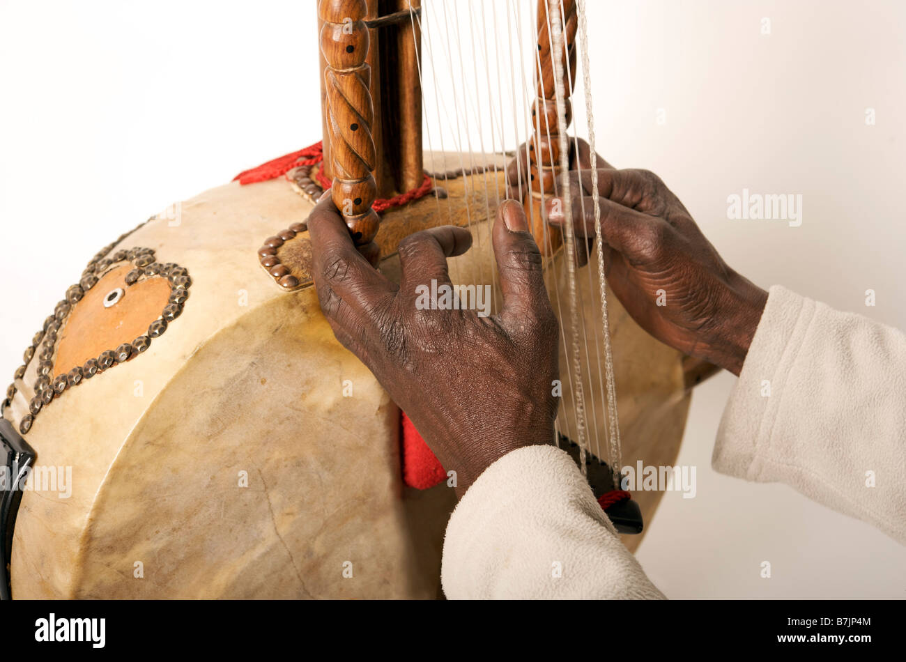Kora Instrument afrikanischen musikalischen Saiteninstrument Stockfoto
