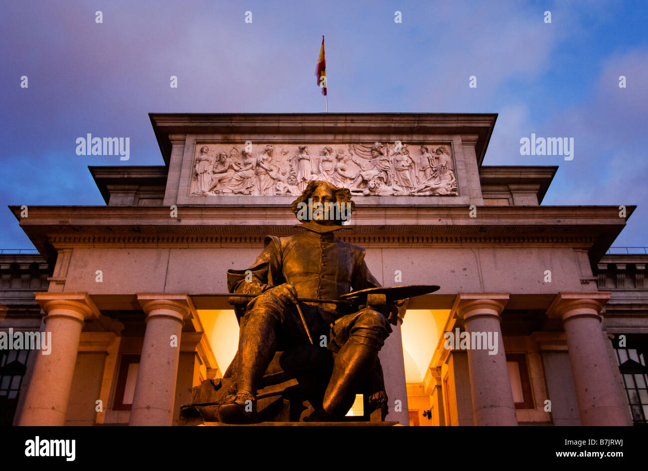 Velazquez-Statue vor dem Museo del Prado in Madrid Stockfoto