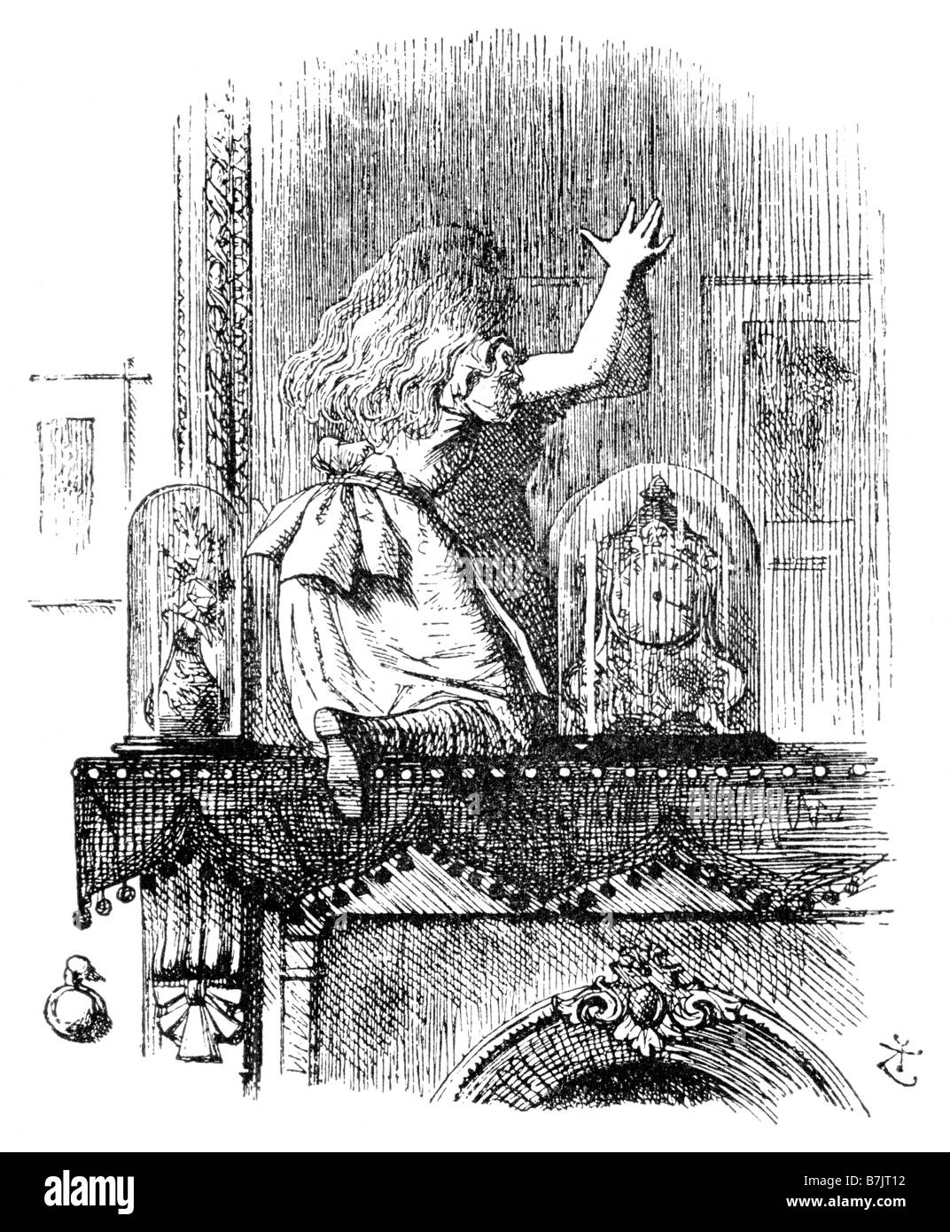 Alice durch den Spiegel-Illustration von Sir John Tenniel 1820 bis 1914 Stockfoto