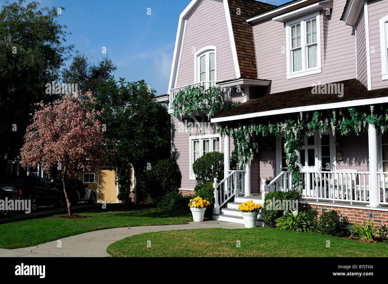 Verzweifelte Hausfrauen 4351 Wisteria Lane Film Film set universal Studios Hollywood Tour Los Angeles Kalifornien-TV-Show Stockfoto