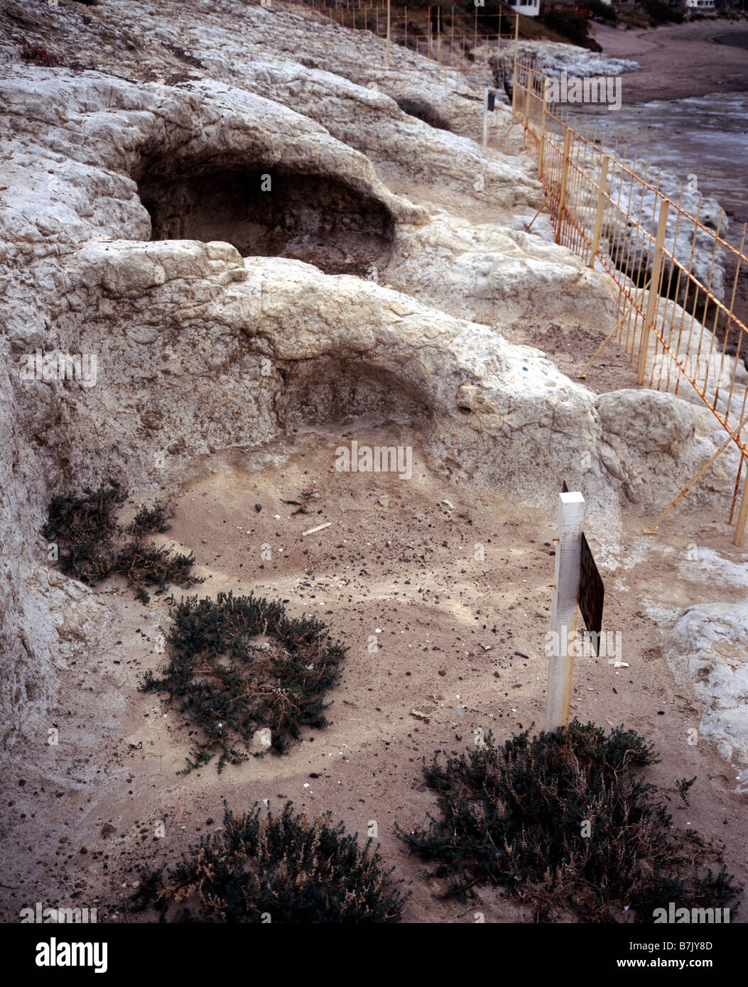 Punta Cuevas, der erste walisische Siedlung in Patagonien, Puerto Madryn, Argentinien Stockfoto
