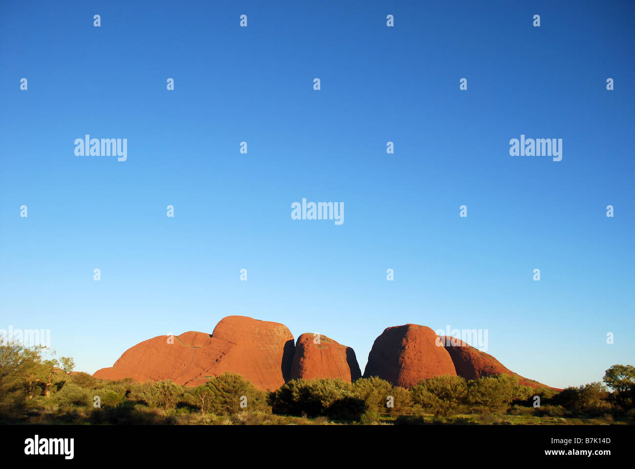 Kata Tjuta Olgas Mount Olga bei Sonnenuntergang, nördlichen Territorium, Australien Stockfoto