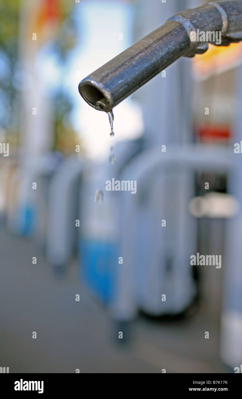 Benzin-Pumpe-Düse Stockfoto