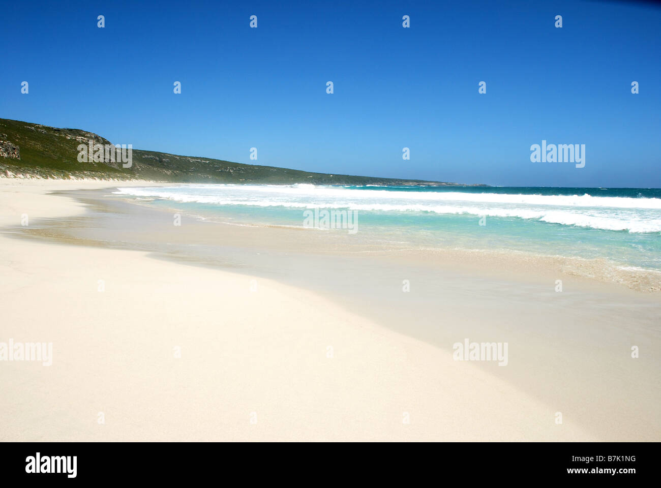 Leeren weißen Sandstrandes, Contos Beach, Western Australia Stockfoto