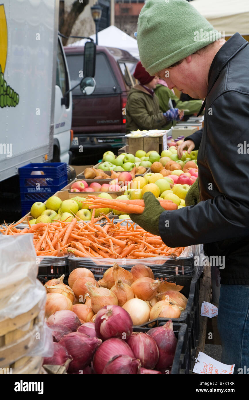 Washington DC ein Bauern-Markt in der Nähe von DuPont Circle Stockfoto