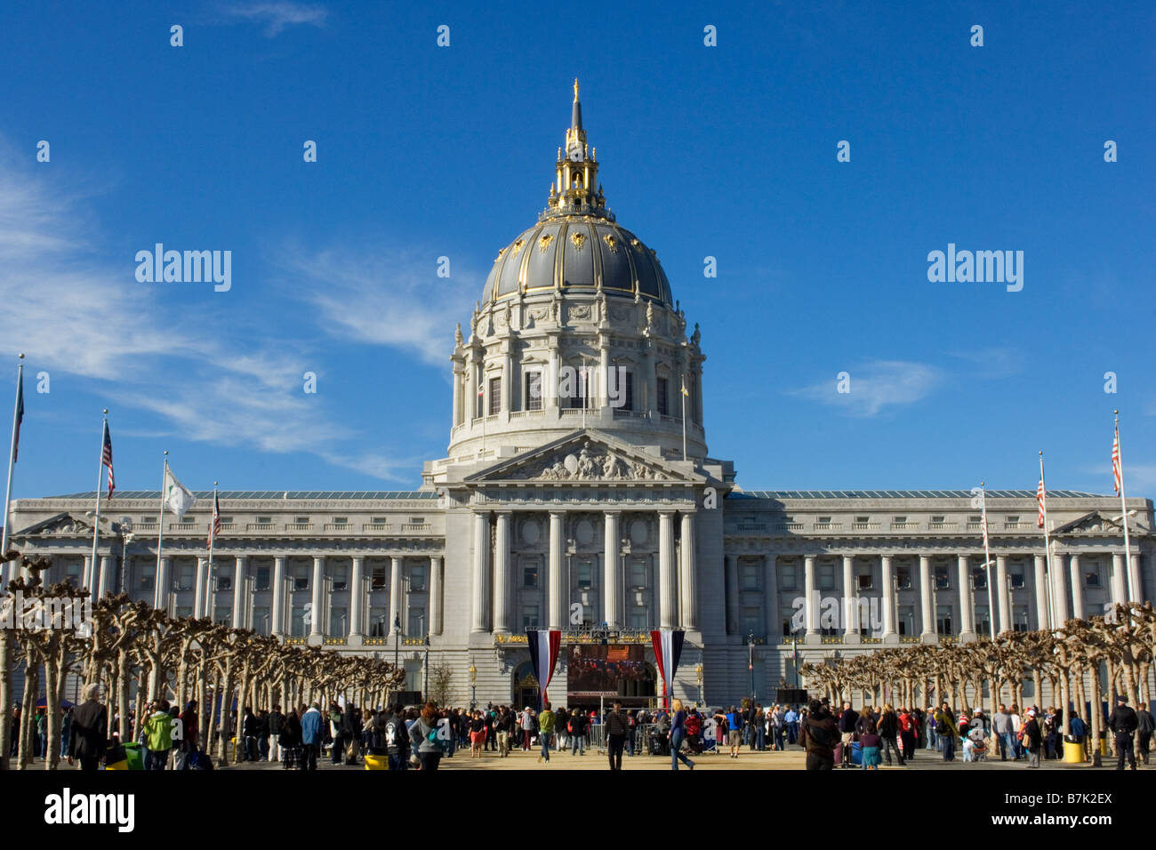 San Francisco City Hall am Eröffnungstag 2009 Stockfoto