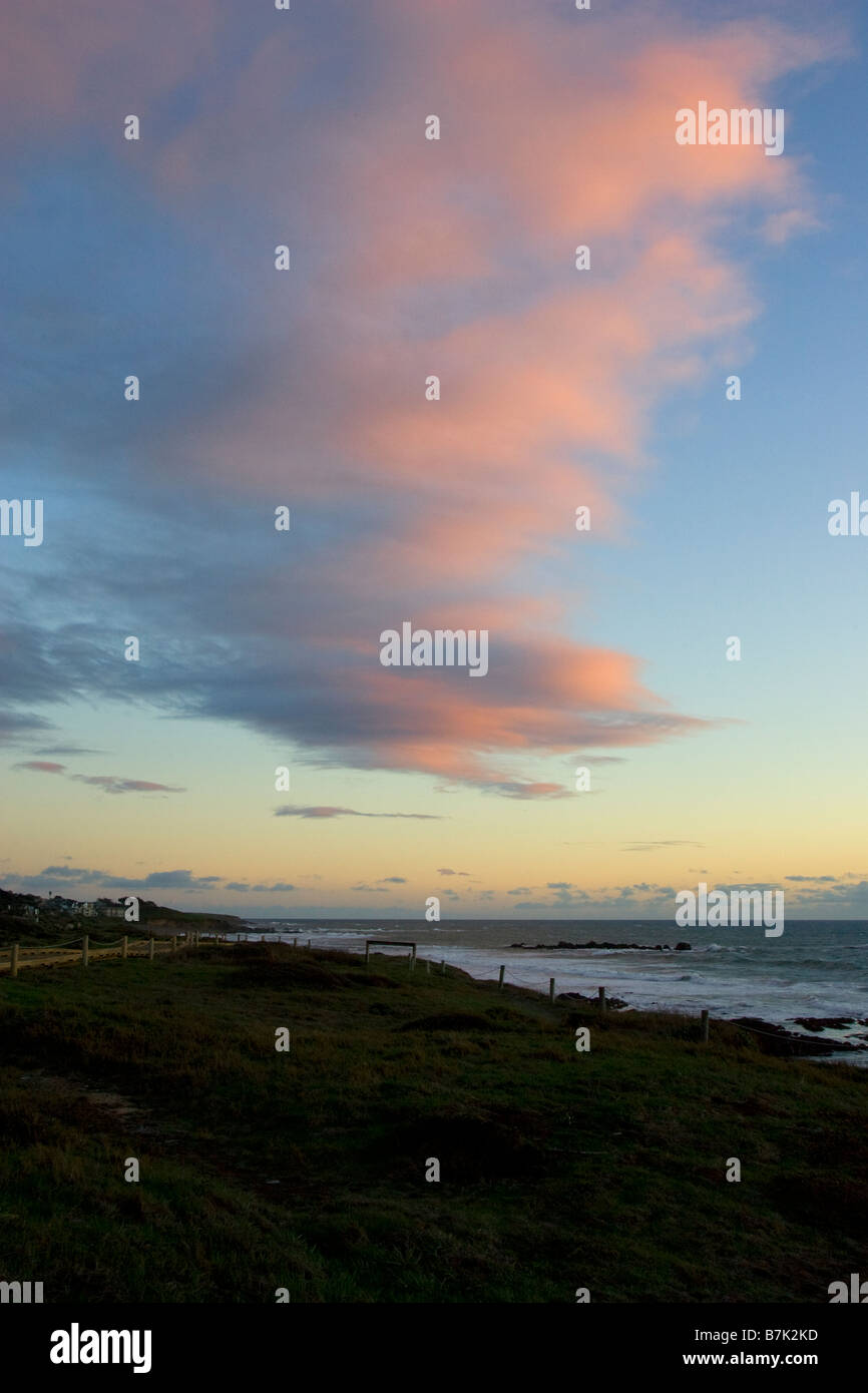 Moonstone Beach Sunset Stockfoto