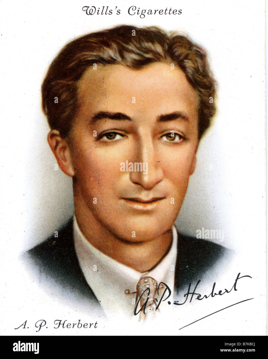 A.P.HERBERT englische Schriftsteller und Politiker 1890-1971 auf eine Zigarette Karte, 1930er Jahre Stockfoto