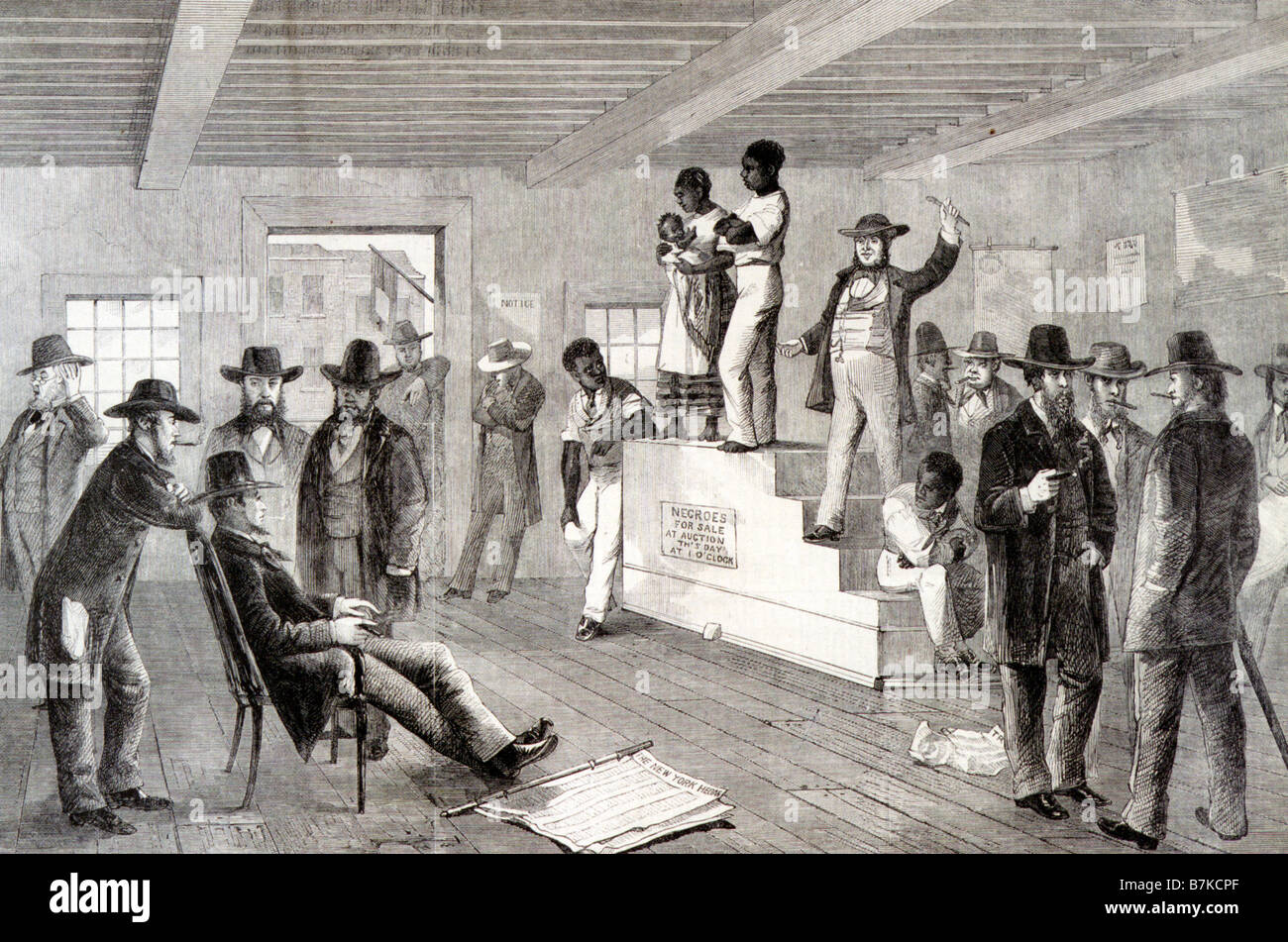 SLAVE-Auktion in Virginia über 1861 Stockfoto