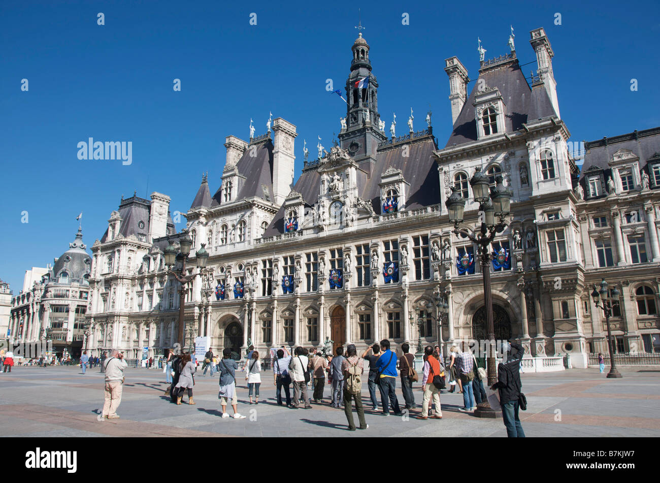 Rathaus / Rathaus von Paris, Frankreich, Europa Stockfoto