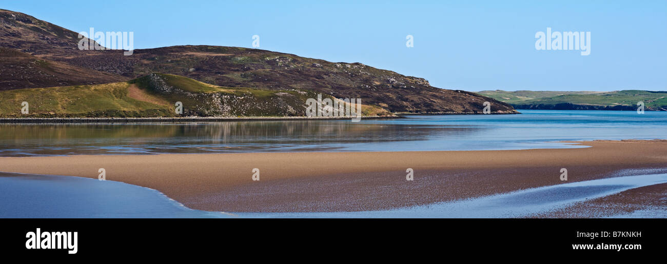 Sand Wattenmeer bei Ebbe in den Kyle of Durness, Sutherland, Schottland Stockfoto