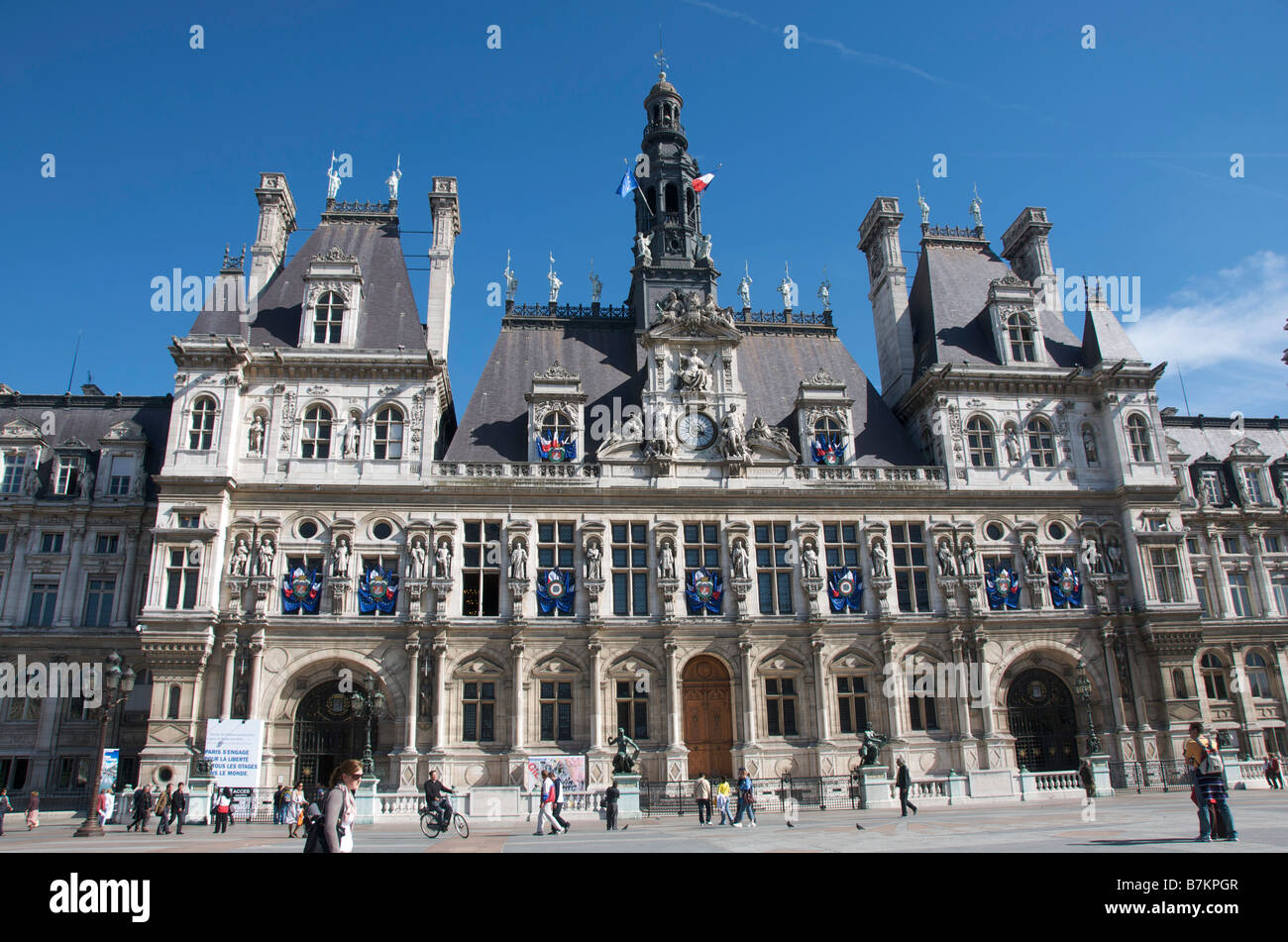 Rathaus / Hotel de Ville, Paris, Frankreich, Europa Stockfoto