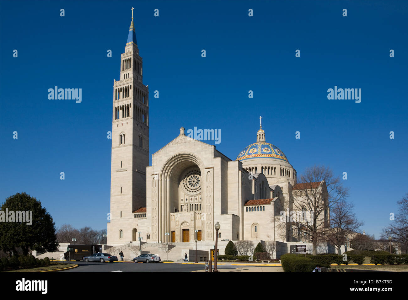 Basilica des nationalen Schreins der Unbefleckten Empfängnis Washington D.C. Stockfoto