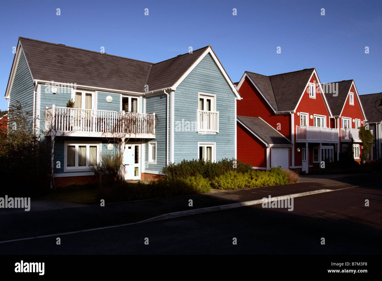 Neue Wohnanlage, Leybourne Seen, Kent, England, UK Stockfoto