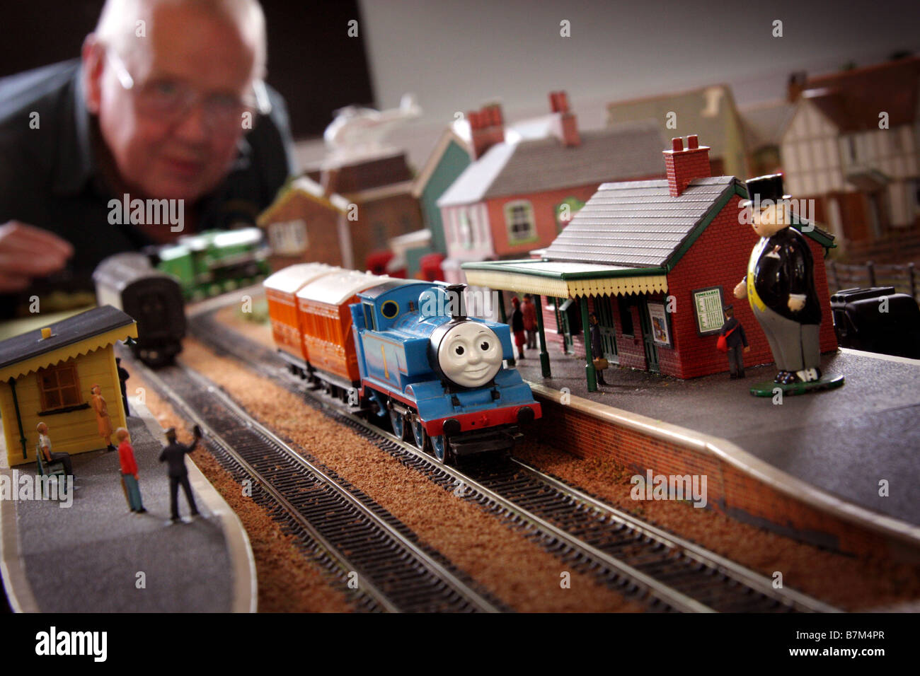 Modell-Eisenbahn-Ausstellung in Oxfordshire Stockfoto