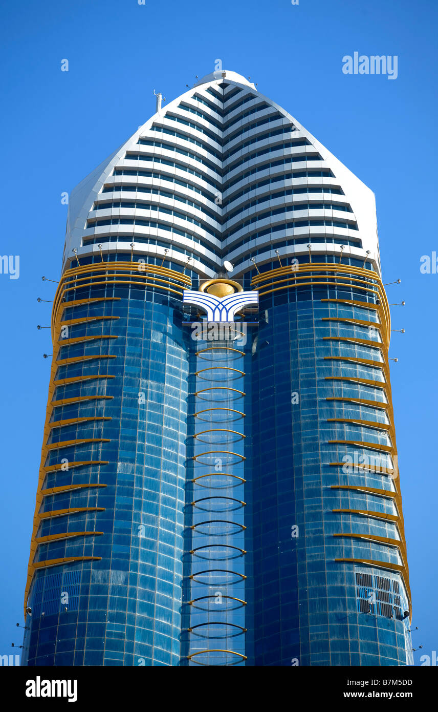 Aufbauend auf der Sheik Zayed Road in Dubai Stockfoto