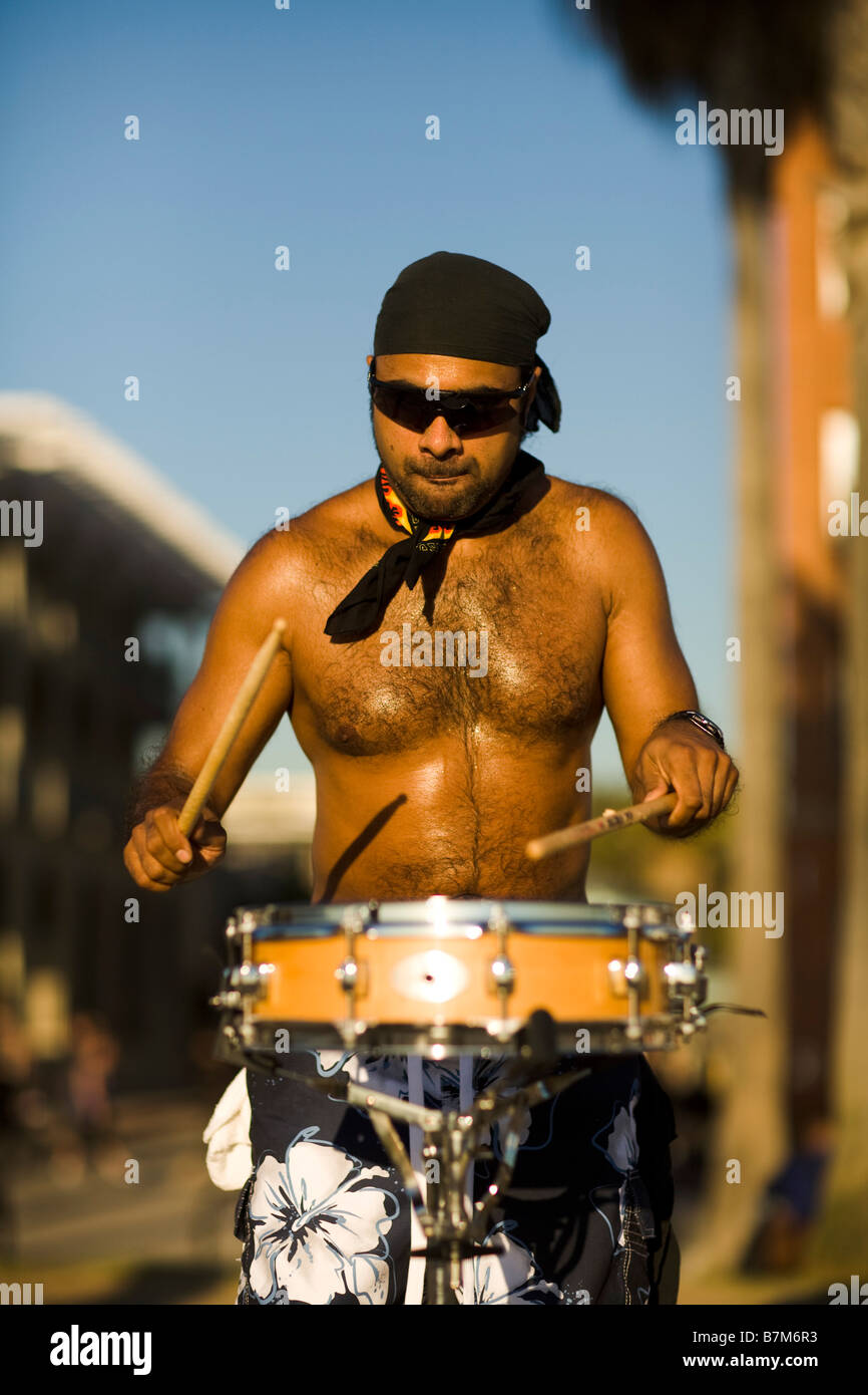 Schlagzeuger Venice Beach Los Angeles County California Vereinigten Staaten von Amerika Stockfoto