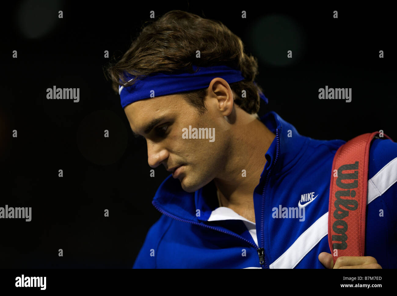 Roger Federer der Schweiz während der Australian Open Tennis Grand Slam 25. Januar 2009 in Melbourne Stockfoto