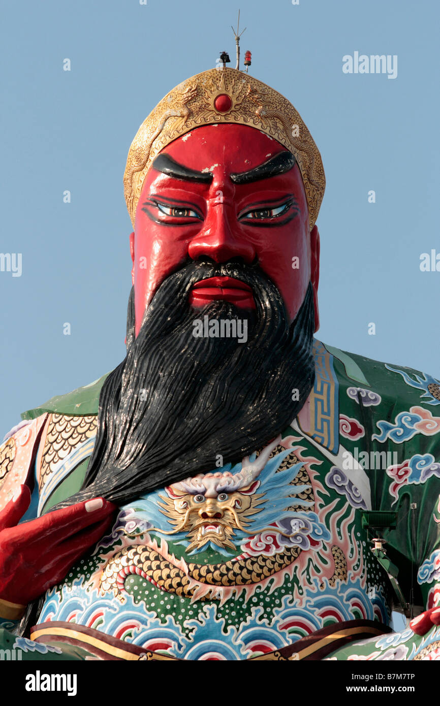 Skulptur von Guan Gong zeigt in Taiwan Stockfoto