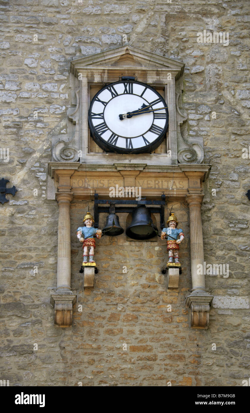 Das Ziffernblatt auf Carfax Tower, Oxford, Oxfordshire, Vereinigtes Königreich Stockfoto