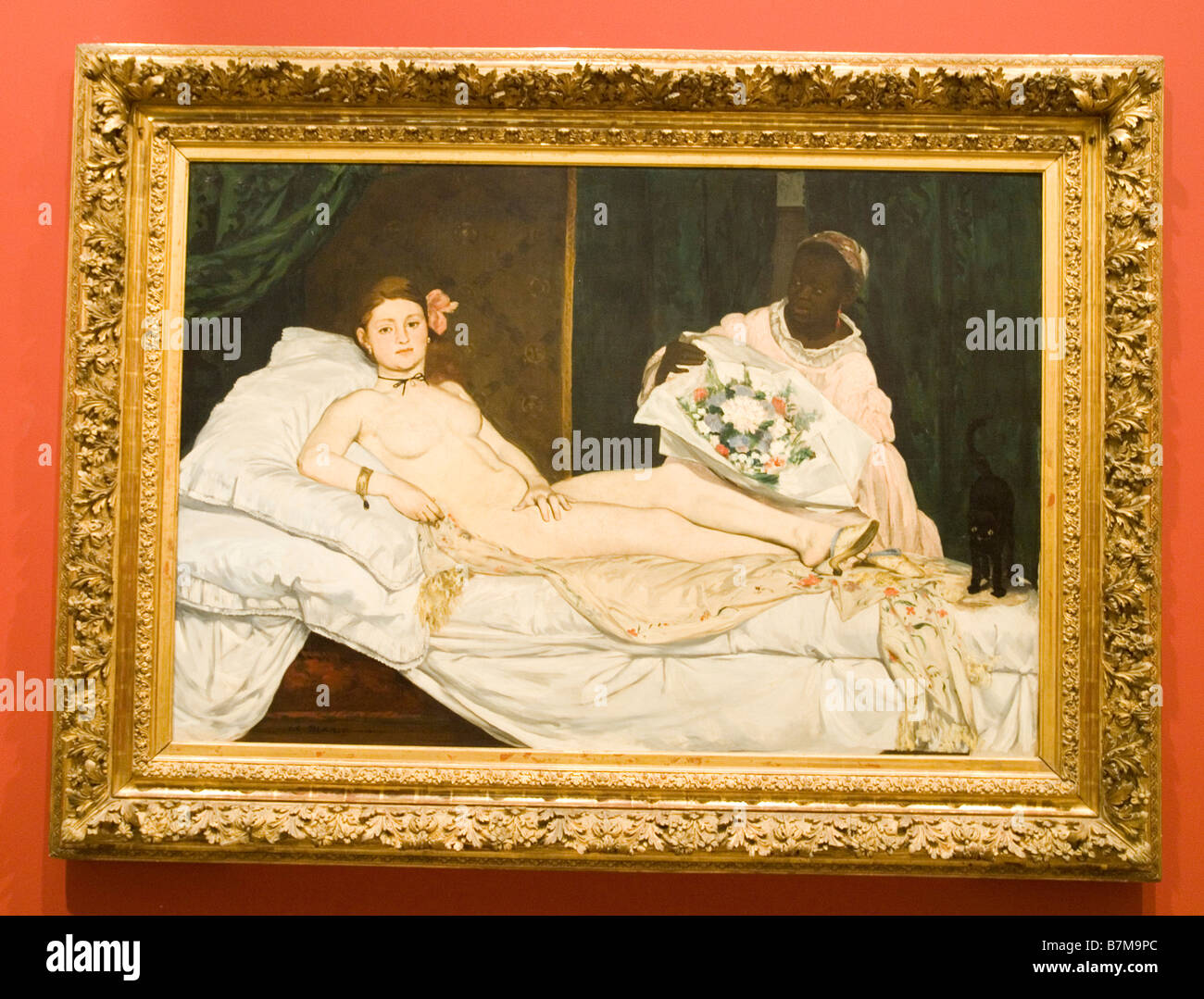 Das Gemälde "Olympia" von Eduard Manet, im Musee d ' Orsay Paris Frankreich Europa Stockfoto