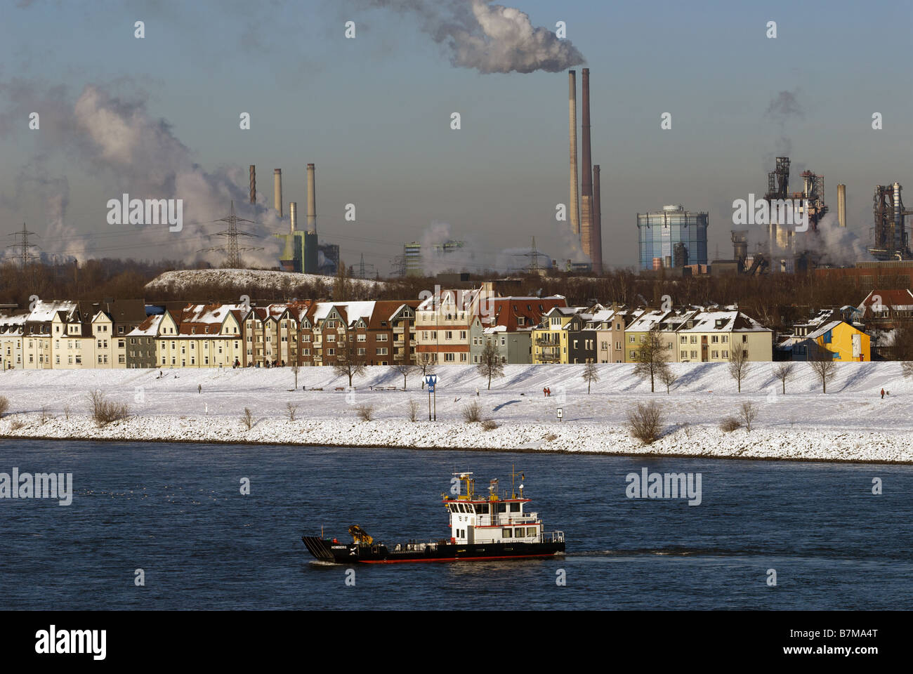 ThyssenKrupp AG Stahlwerk, Duisburg, Nordrhein-Westfalen, Deutschland. Stockfoto