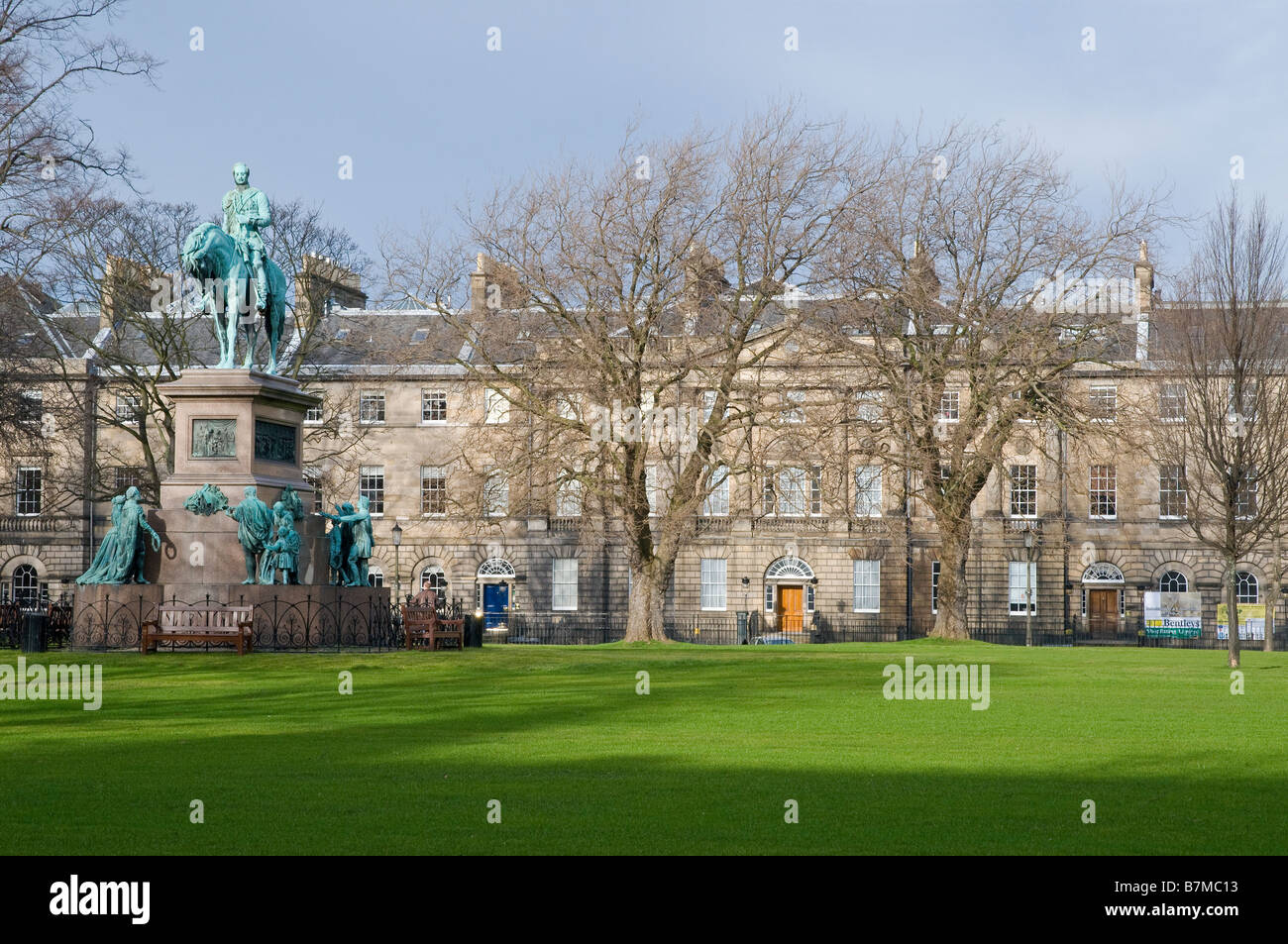 Charlotte Square in der Neustadt, Edinburgh. Dies ist der Speicherort der internationalen Buchausstellung Edinburgh. Stockfoto