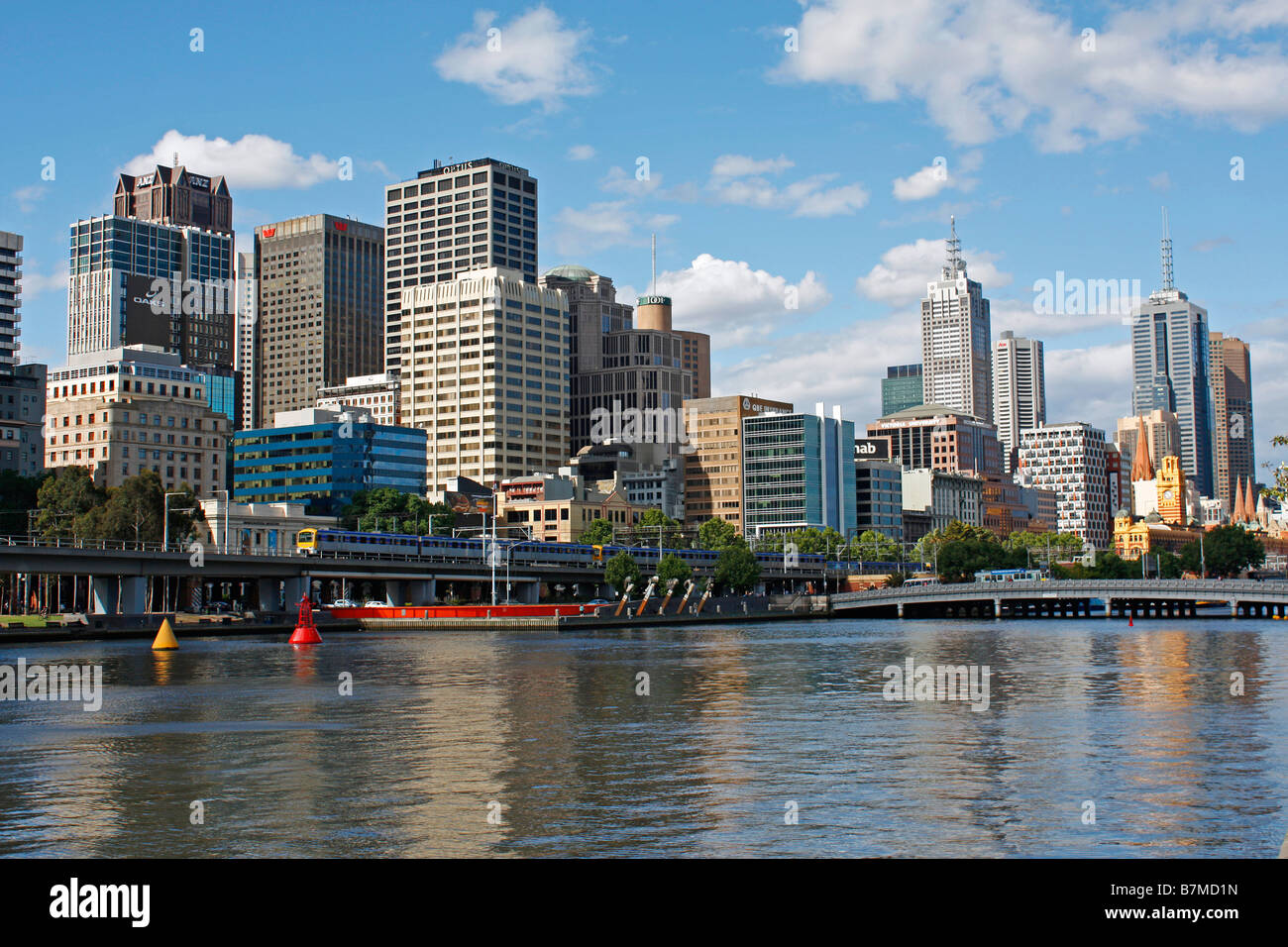 Melbourne Frühling auf den Fluss Yarra Victoria Australien Stockfoto