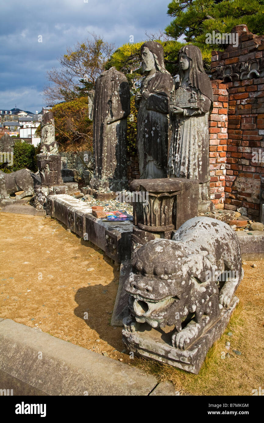 Urakami-Kathedrale Statuen Nagasaki Kyushu Region Japan Asien Stockfoto