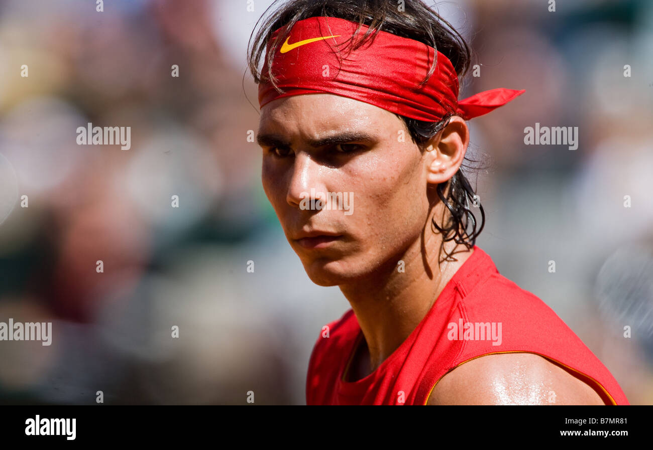 Rafael Nadal aus Spanien während Tag eines der Halbfinale Davis-Cup Stockfoto