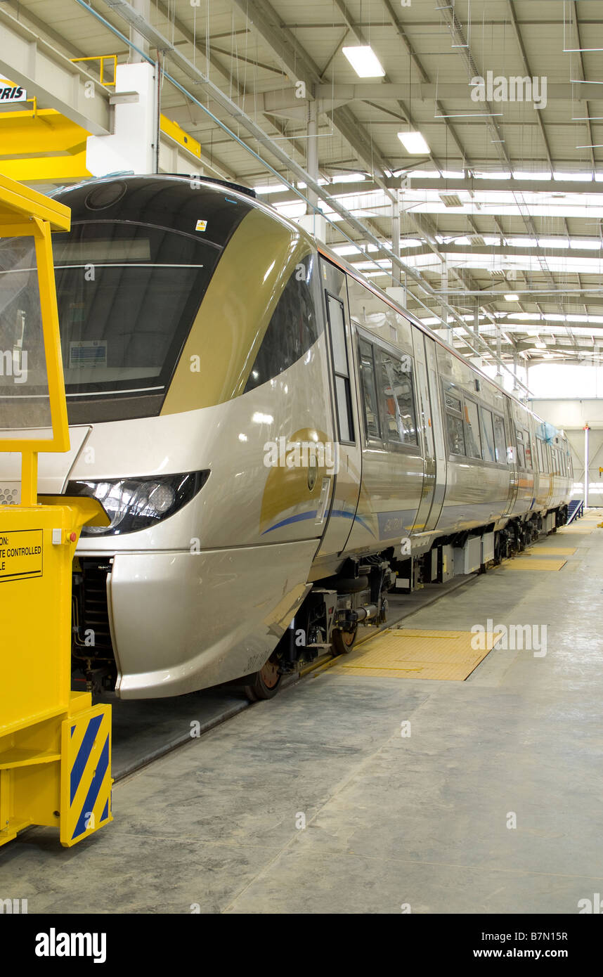 Der Gautrain, entscheidend für die Fußball WM 2010, an seine Midrand station Stockfoto