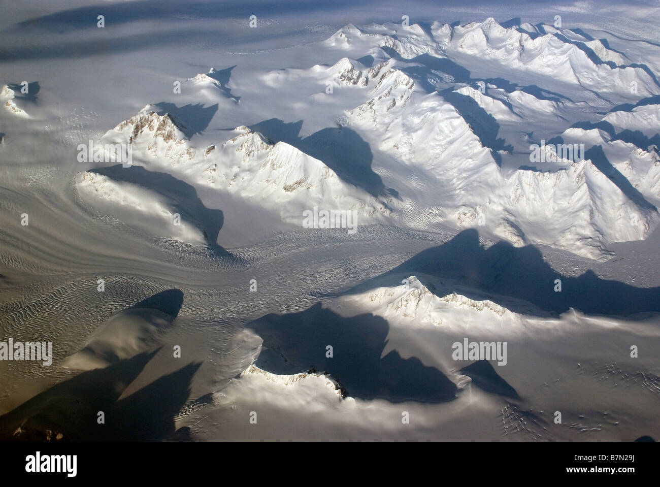 Luftaufnahme über Grönland 0009 Stockfoto