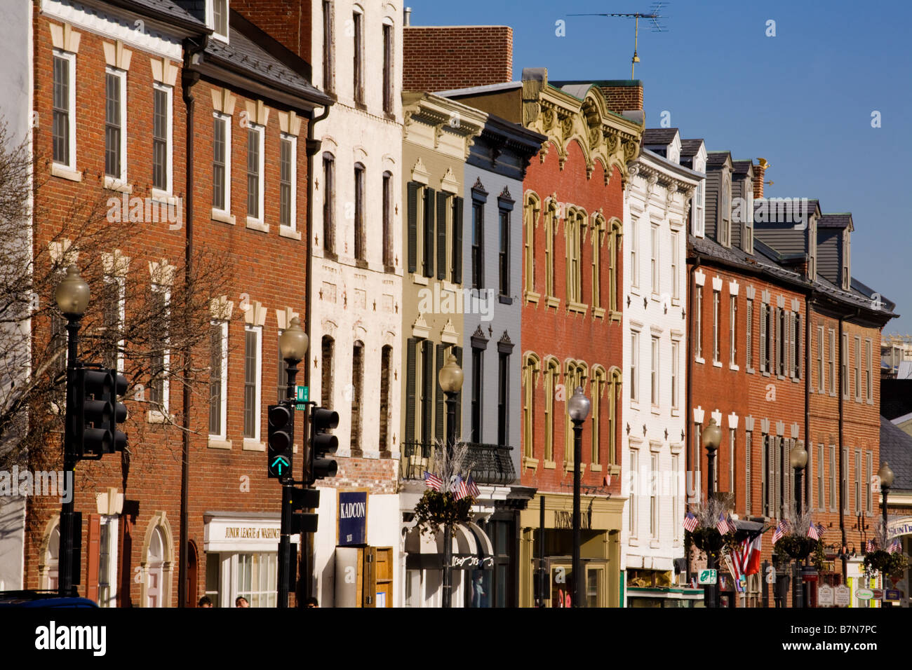 M Street Architektur Georgetown, Washington D.C. Stockfoto