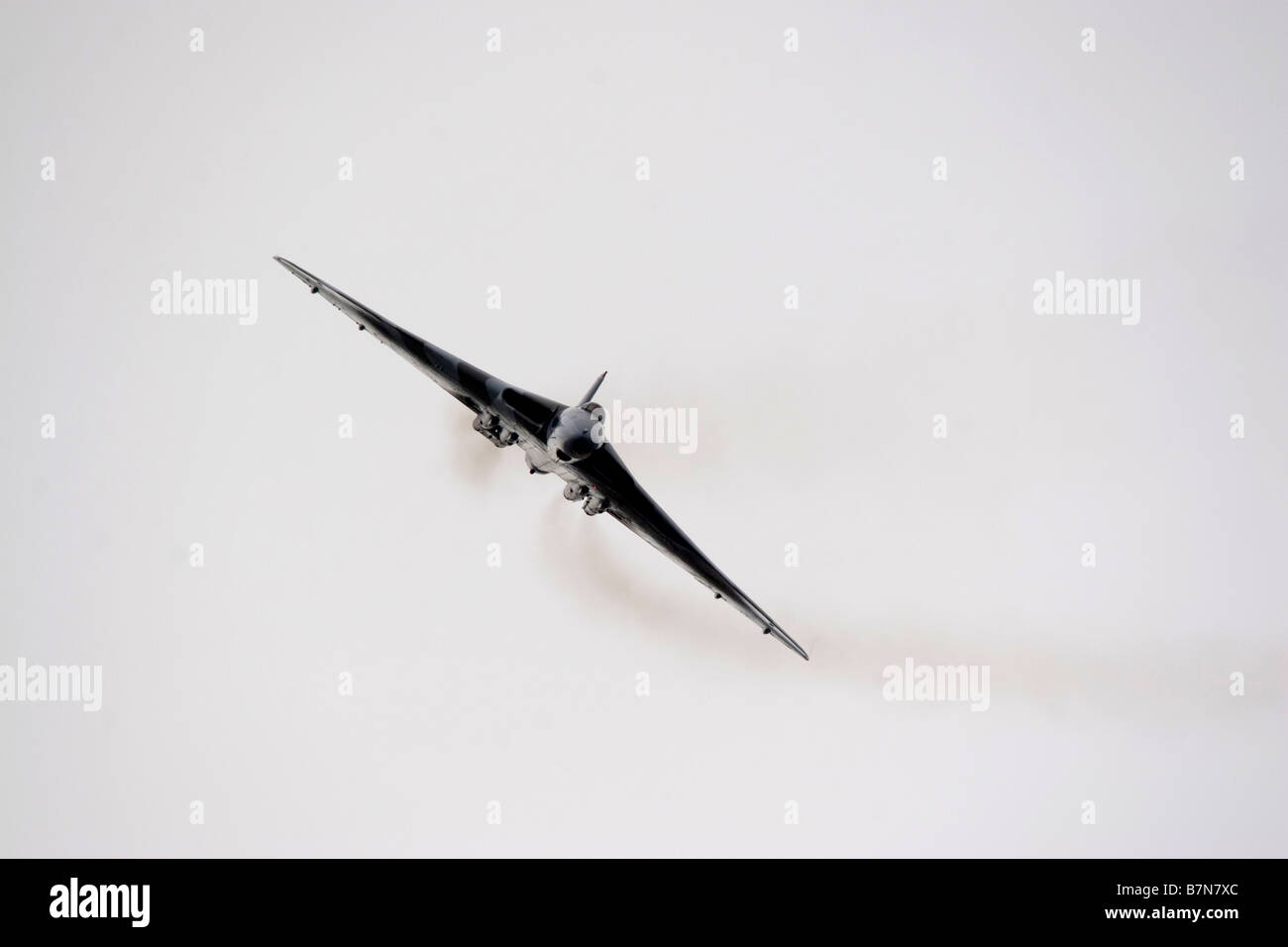 Vulcan-Bomber-Überflug Stockfoto