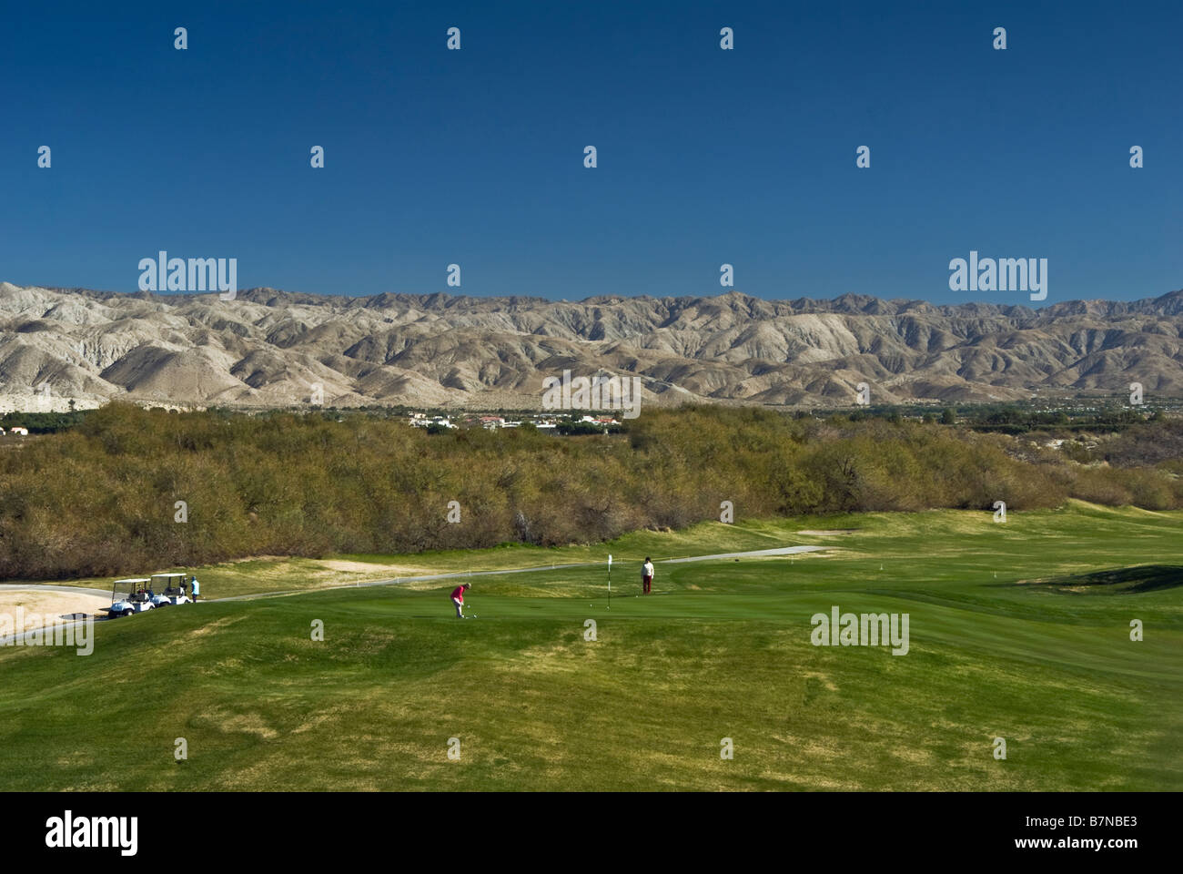 Desert Dunes Golf Club Kurs Architekten Robert Trent Jones Jr. Coachella Valley CA California malerischen Golfplatz in der Nähe von Palm Springs Stockfoto