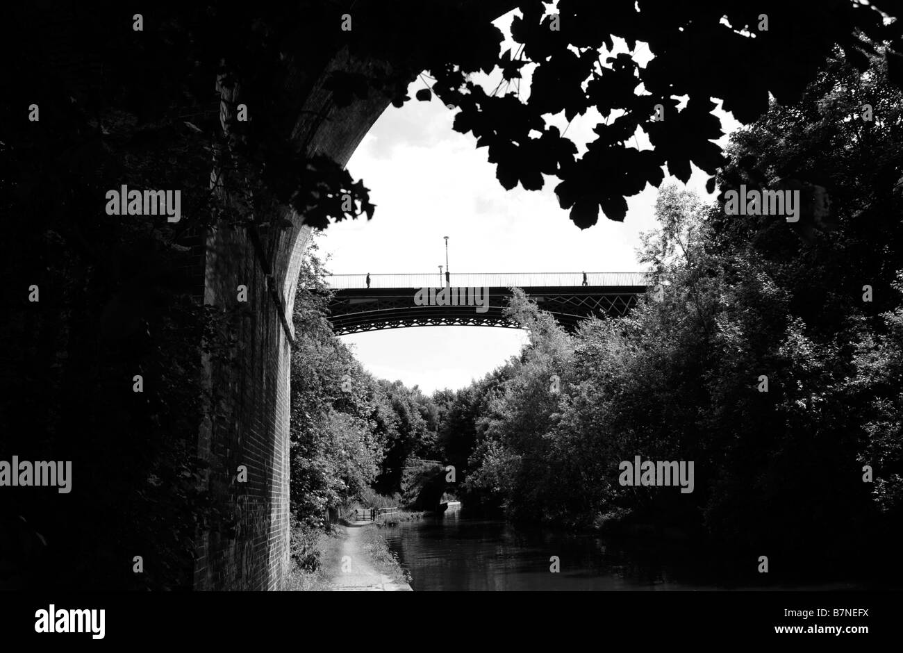 Galton Brücke, Smethwick, Sandwell. Sobald der weltweit längste Brücke aus Gusseisen von Thomas Telford 1829 erstrecken. Stockfoto