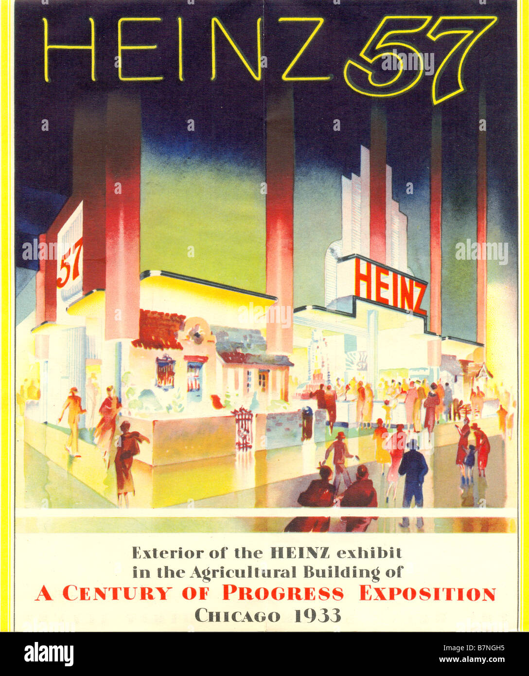 Heinz Werbeprospekt für ihre Ausstellung auf A Century of Progress Exposition statt in Chicago 1933 Stockfoto