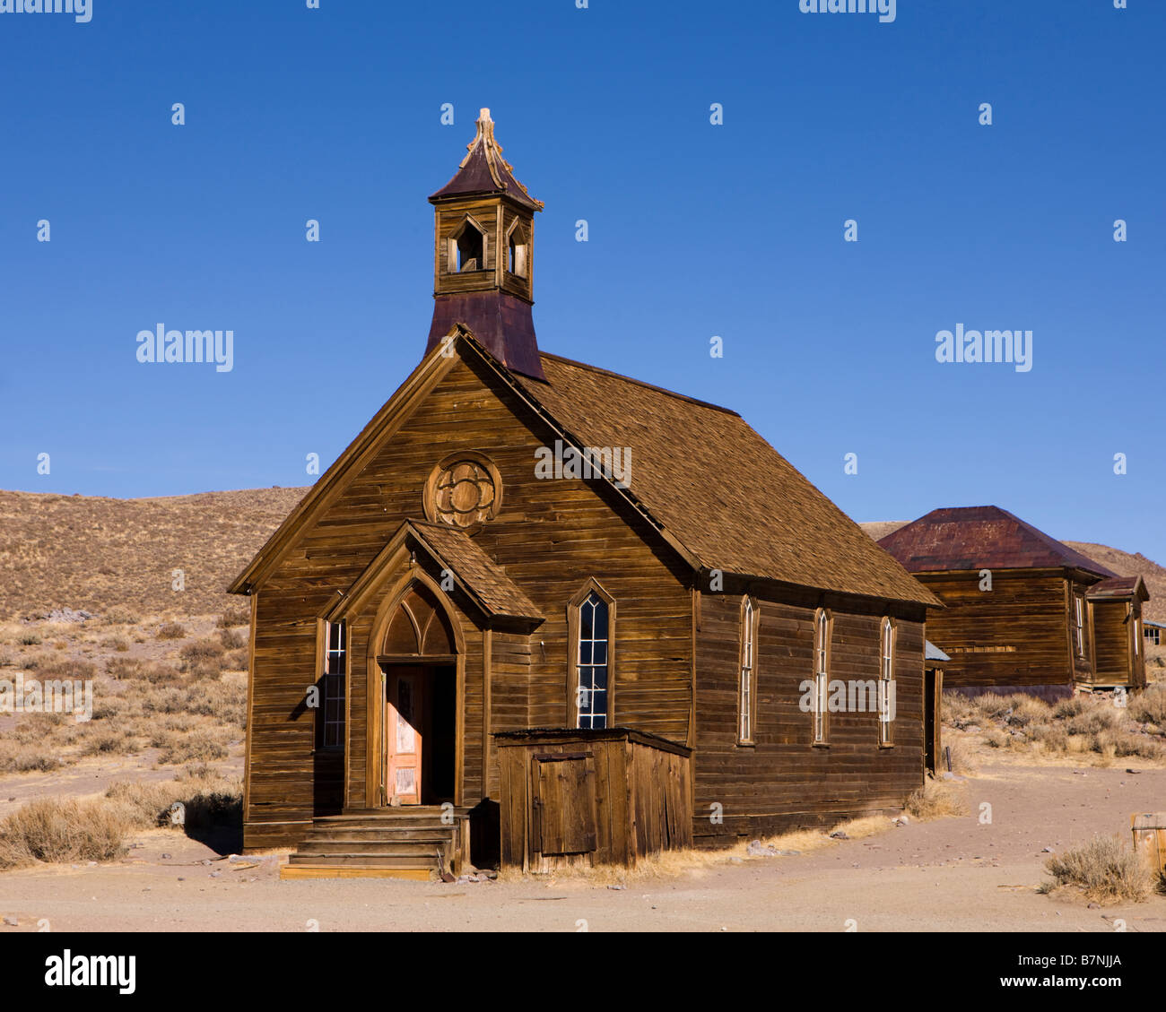 Methodistische Kirche in Bodie State Historical Park Stockfoto